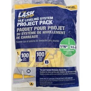 QEP Lash Tile Leveling System Pack (100 Clips +‎ 100 Wedges) 1/16"